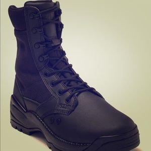 Sz 7 women tactical combat boot black ankle